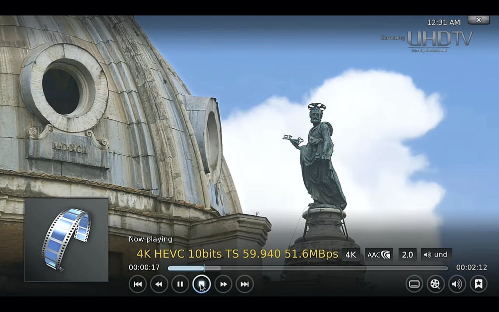 Ukázky přehrávání médií