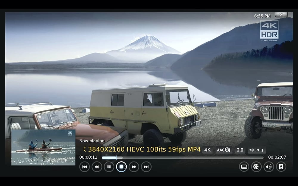 Ukázky přehrávání médií