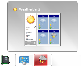 <p>WeatherBar - počasí na hlavním panelu</p>