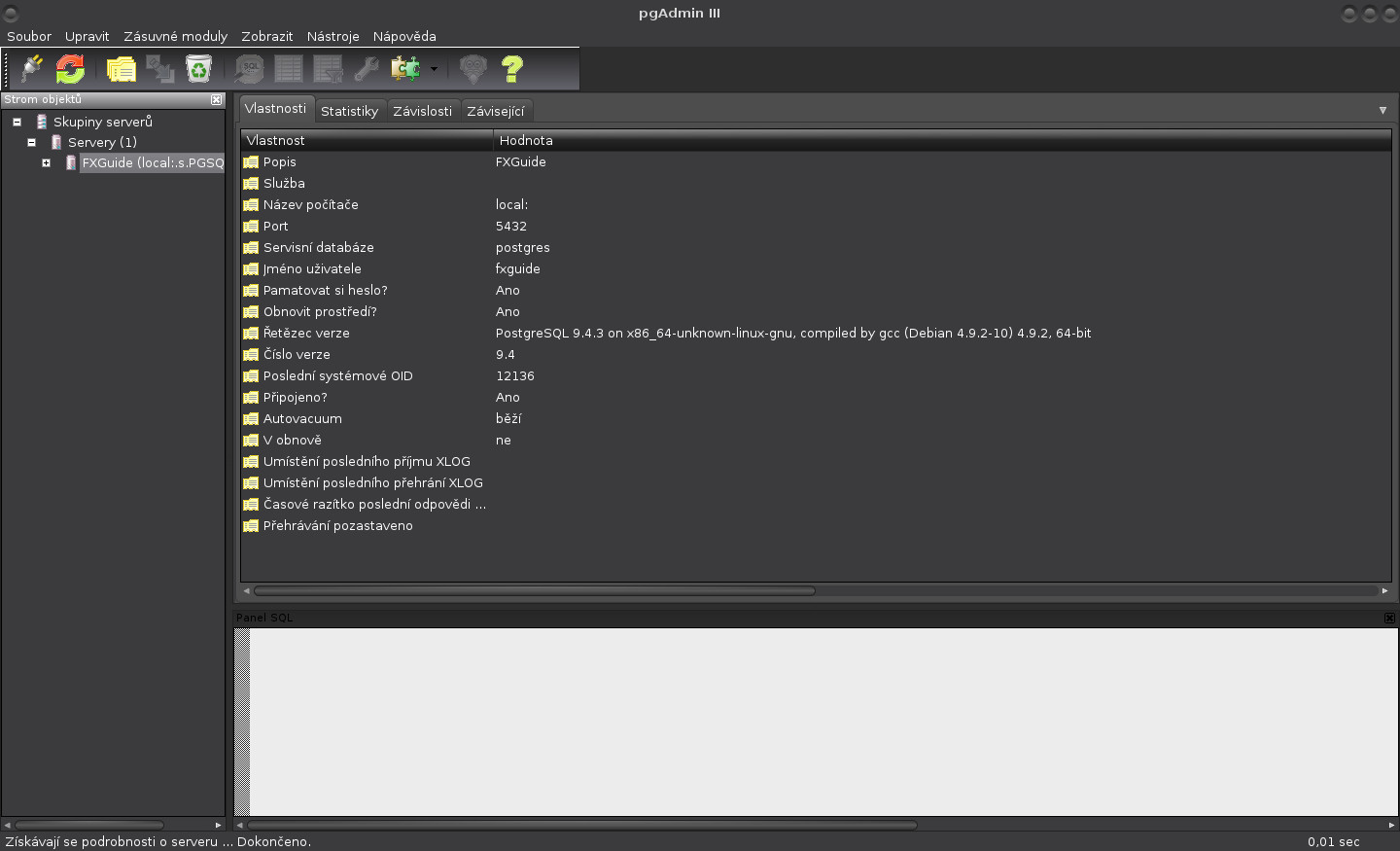 Instalace Scene Builderu a PostgreSQL
