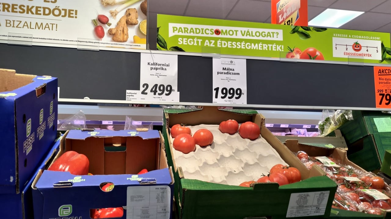 Ceny v Lidlu, Mosonmagyaróvár (H), 30. 3. 2023