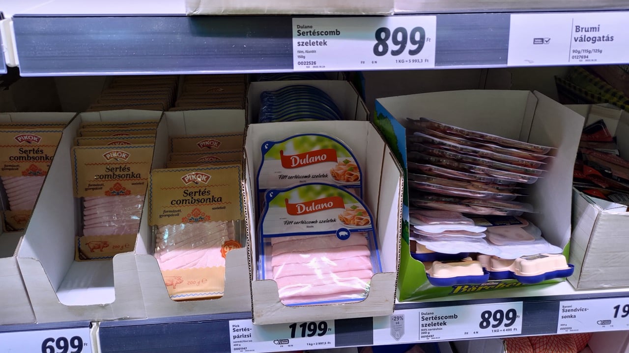 Ceny v Lidlu, Mosonmagyaróvár (H), 30. 3. 2023
