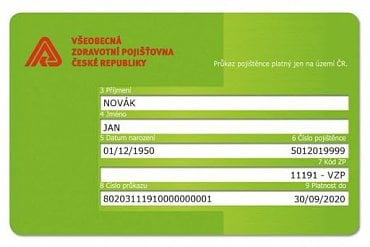 Nová podoba průkazu pojištěnce platná od 17. 9. 2019 líc.