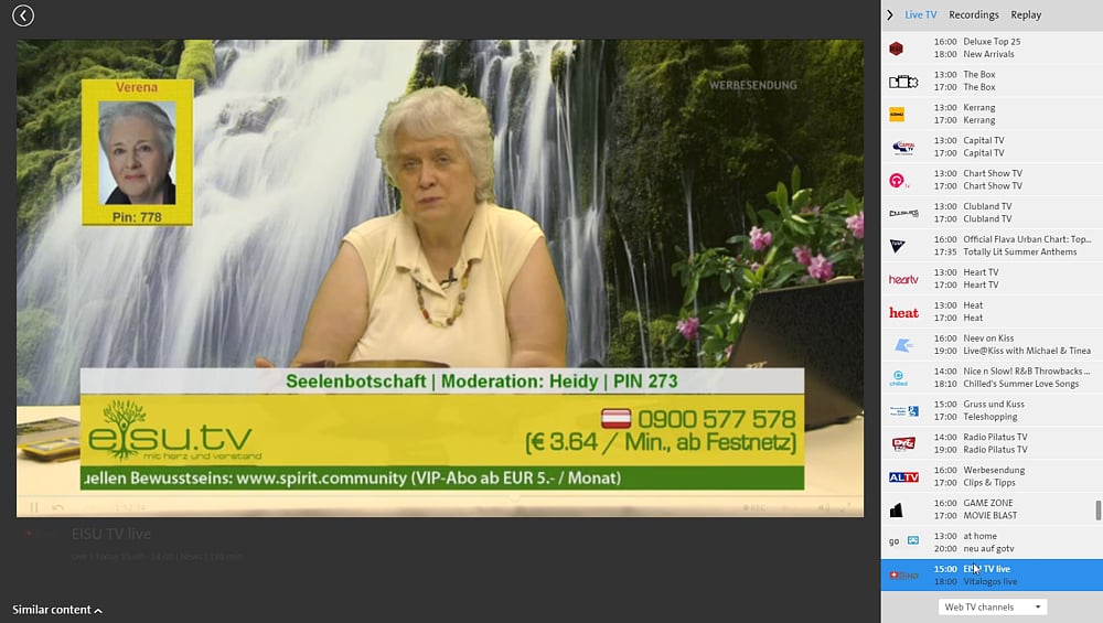 Swisscom TV Air - švýcarské a německé programy