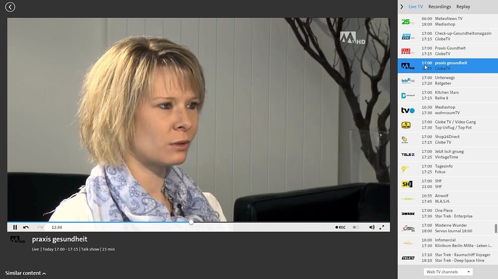 Swisscom TV Air - švýcarské a německé programy