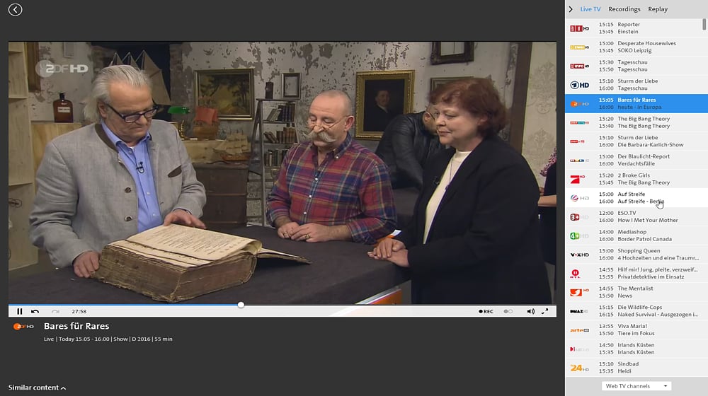 Swisscom TV Air - švýcarské a německé programy