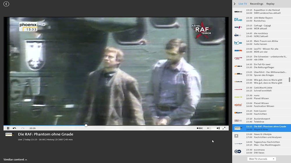 Swisscom TV Air - švýcarské a německé programy