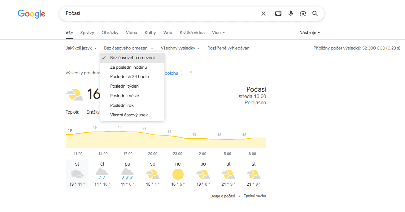 Vyhledávání v Googlu