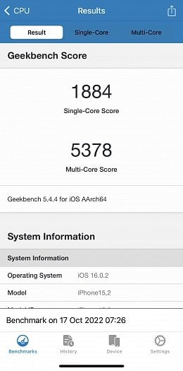 Geekbench 5 CPU benchmark (zdroj: Cnews)