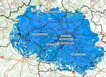 Mapa pokrytí DVB-T2 Multiplex 24