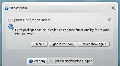 kubuntu1010 - oznamovací oblast
