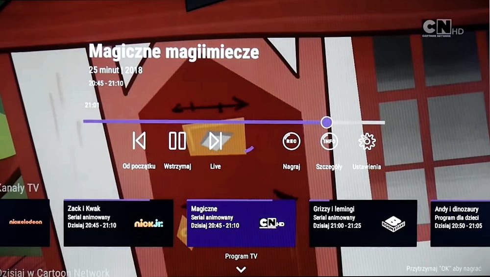 Uživatelské rozhraní Sagemcom DCTIW362