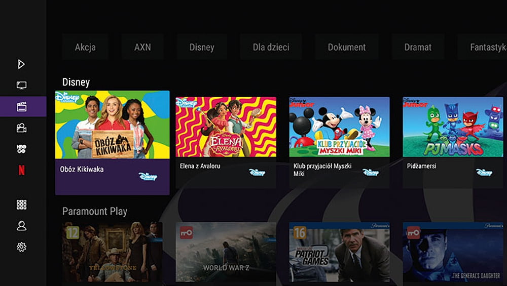 Uživatelské rozhraní Sagemcom DCTIW362