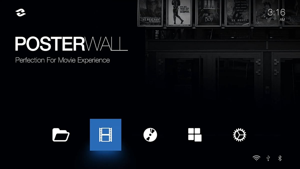 Zidoo Z1000 - uživatelské rozhraní