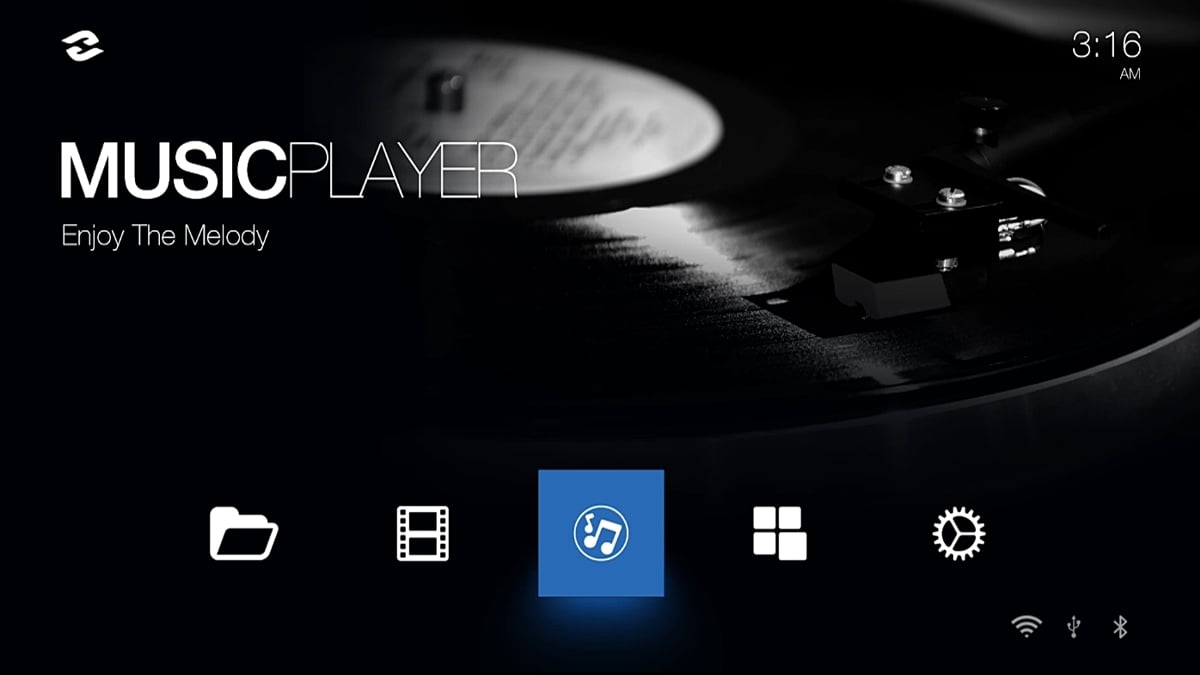 Zidoo Z1000 - uživatelské rozhraní