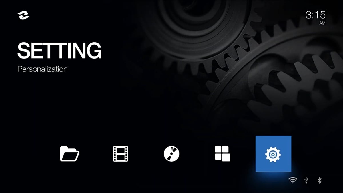 Zidoo Z1000 - uživatelské rozhraní