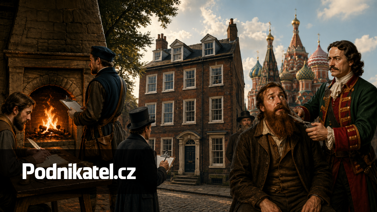 Přijdou vám některé stávající daně bizarní? V minulosti se danily krby, okna i vousy