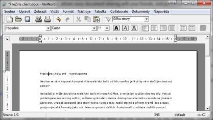 AbiWord je zdarma dostupný textový editor podobný Wordu