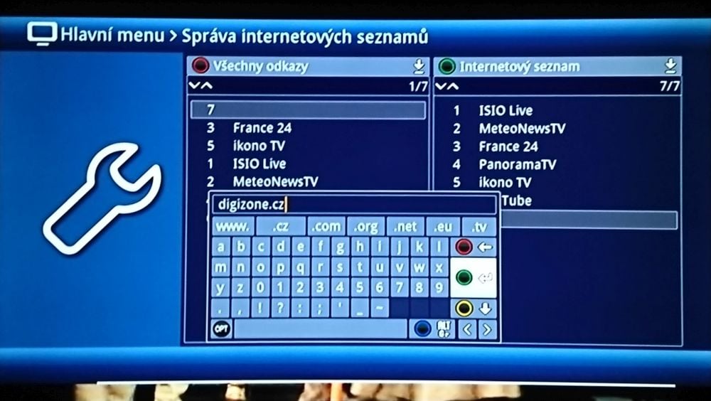 Technisat Digipal Isio HD - menu nastavení