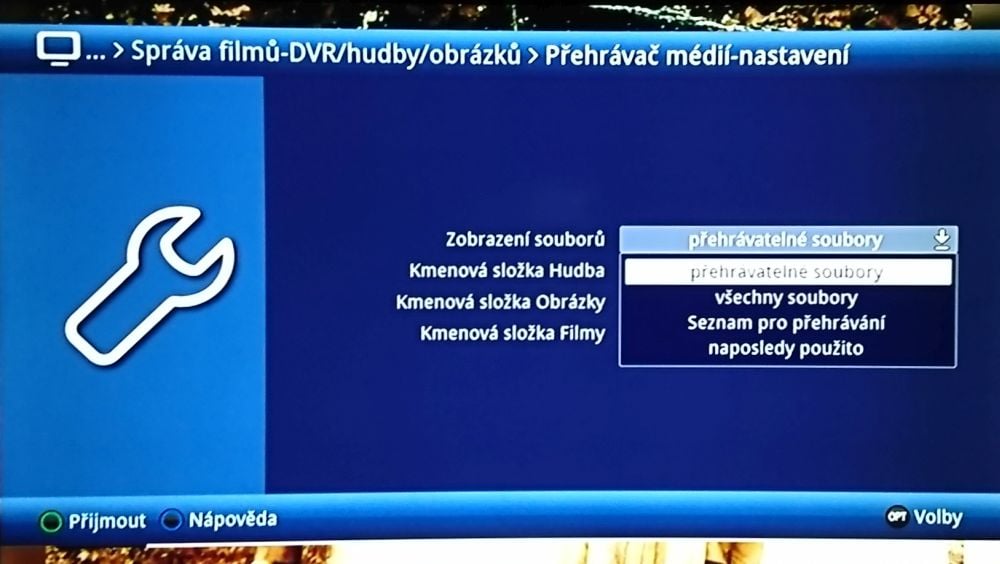 Technisat Digipal Isio HD - menu nastavení
