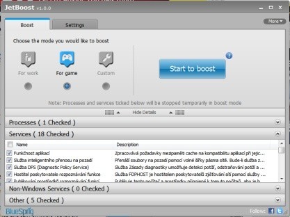 Pomocí JetBoost zvýšíte výkon systému