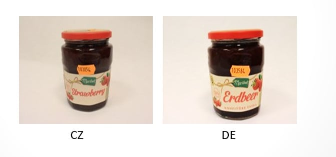 Lidl Maribel jahoda - Výrobky byly identické.