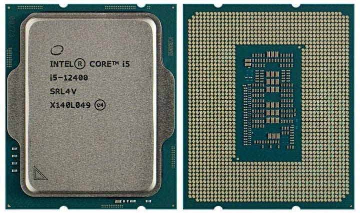 Procesor Intel Core i5-12400 spredu a zozadu