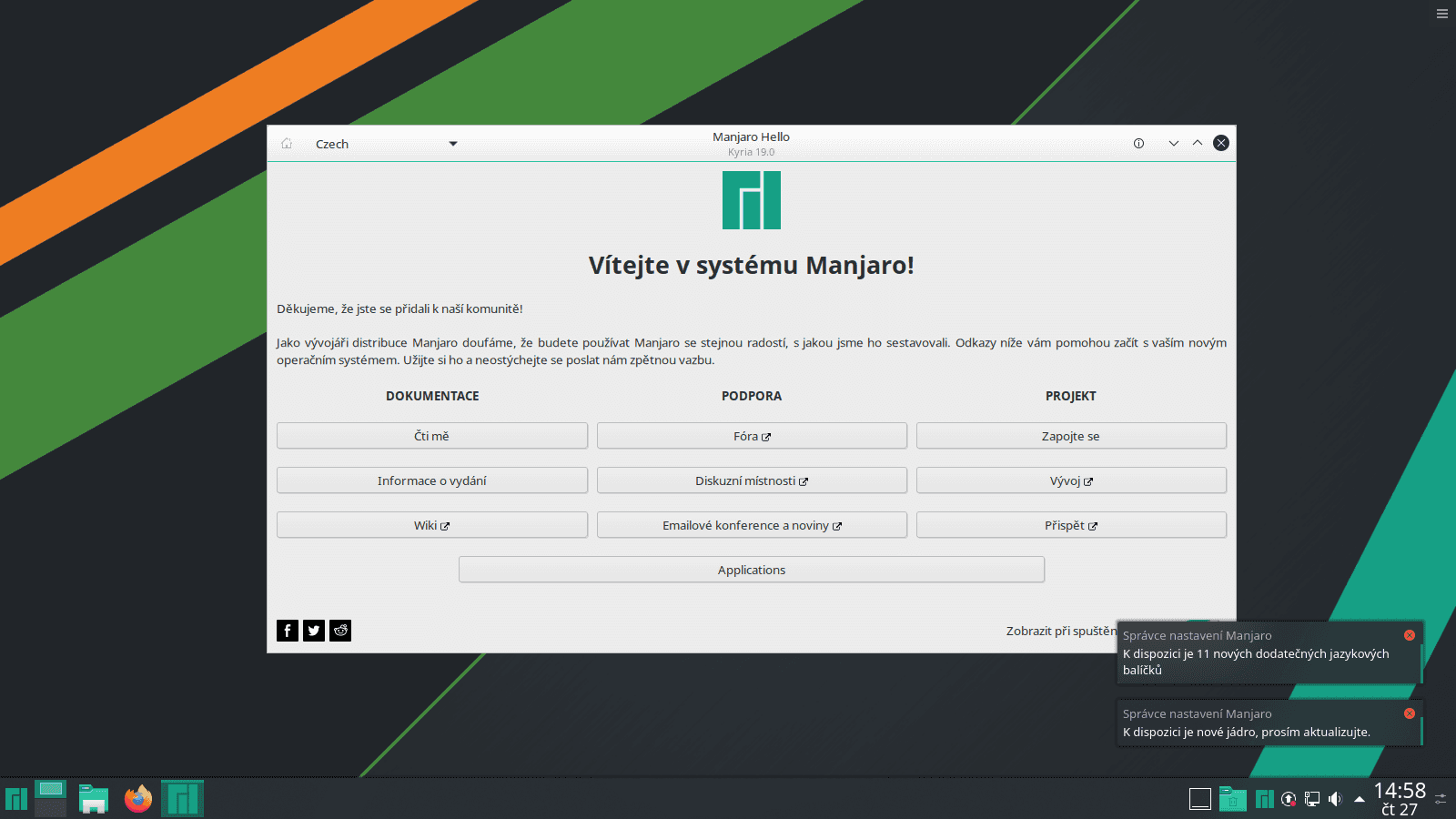 Manjaro 19.0 s desktopem KDE