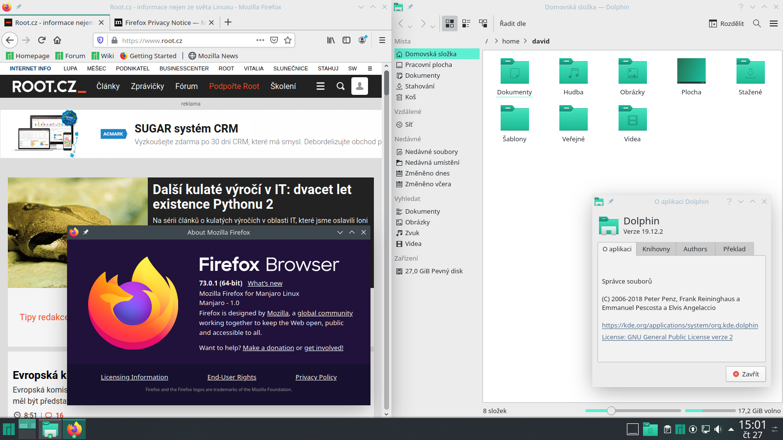 Manjaro 19.0 s desktopem KDE