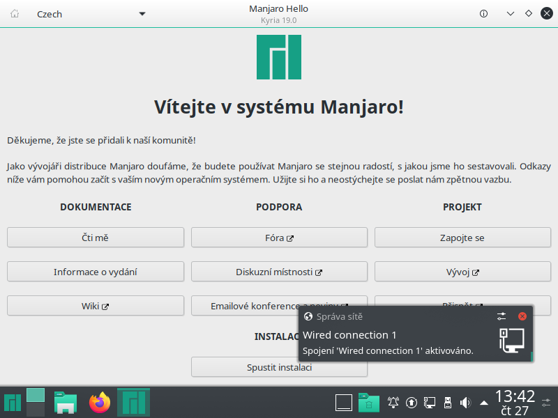 Manjaro 19.0 s desktopem KDE