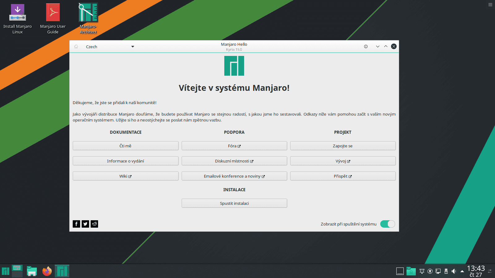 Manjaro 19.0 s desktopem KDE