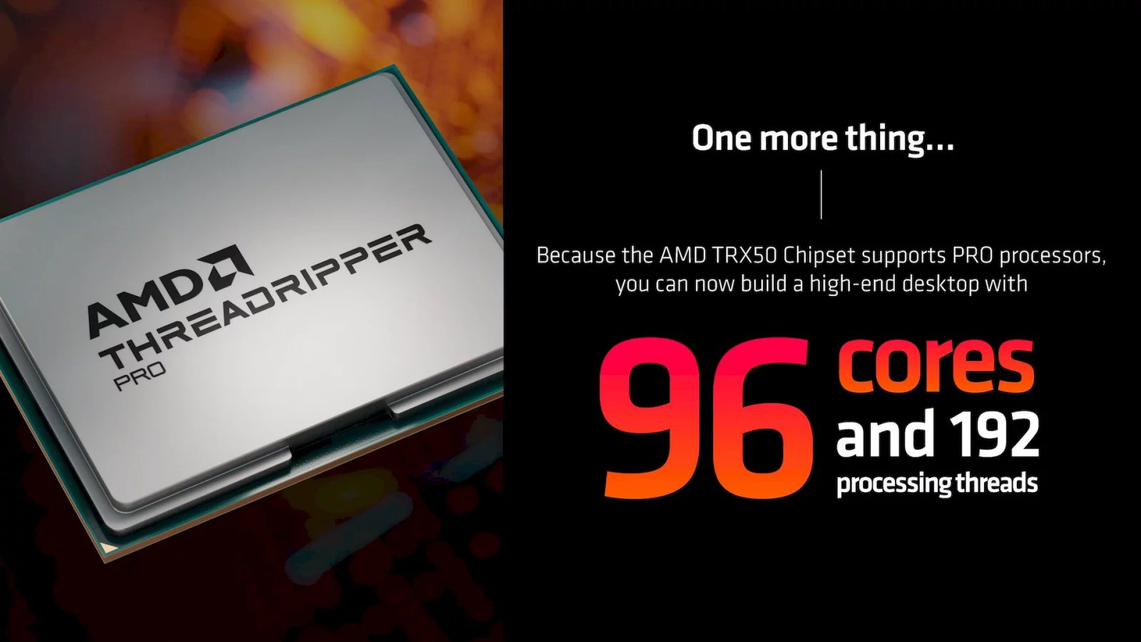 Odhalení procesorů AMD Ryzen Threadripper Pro 7000 / WRX90 a Ryzen Threadripper 7000 / TRX50