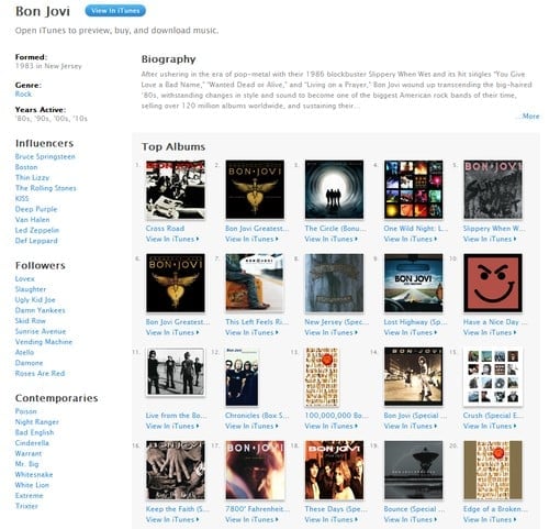 Bon Jovi iTunes