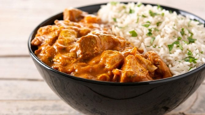 Butter chicken s rýží