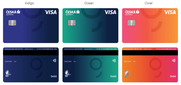 Design platebních karet Visa České spořitelny od 16. 12. 2020