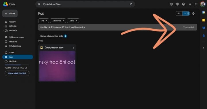 Autor: Cnews (Dominik Dobrozenský) Mazání koše