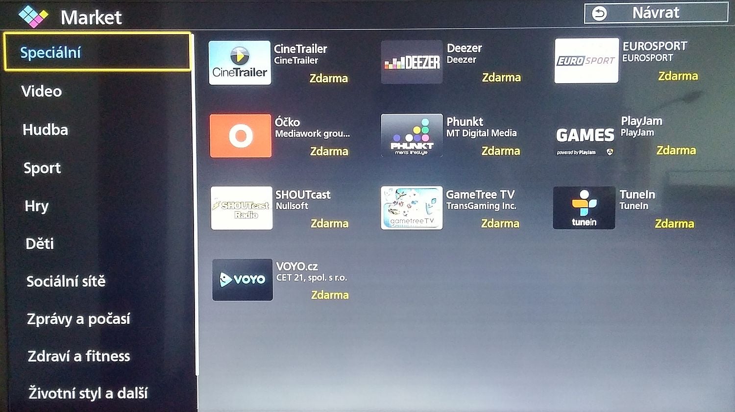 Panasonic TX-49DS500 - Chytré funkce