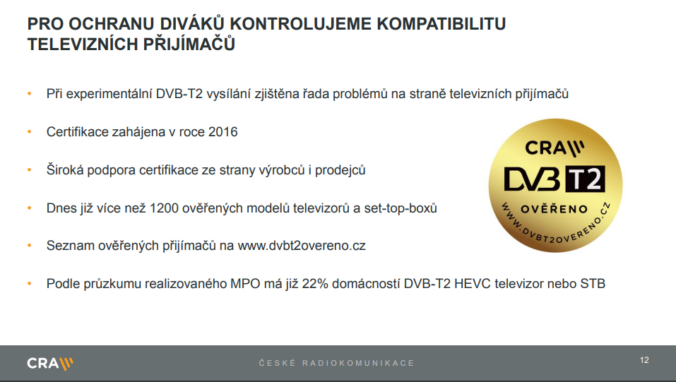 Prezentace o DVB-T2 - Martin Gebauer, ČRA (listopad 2017)