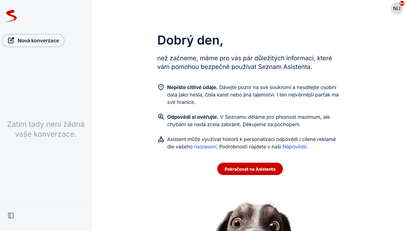 Nový český chatbot Seznam Asistent