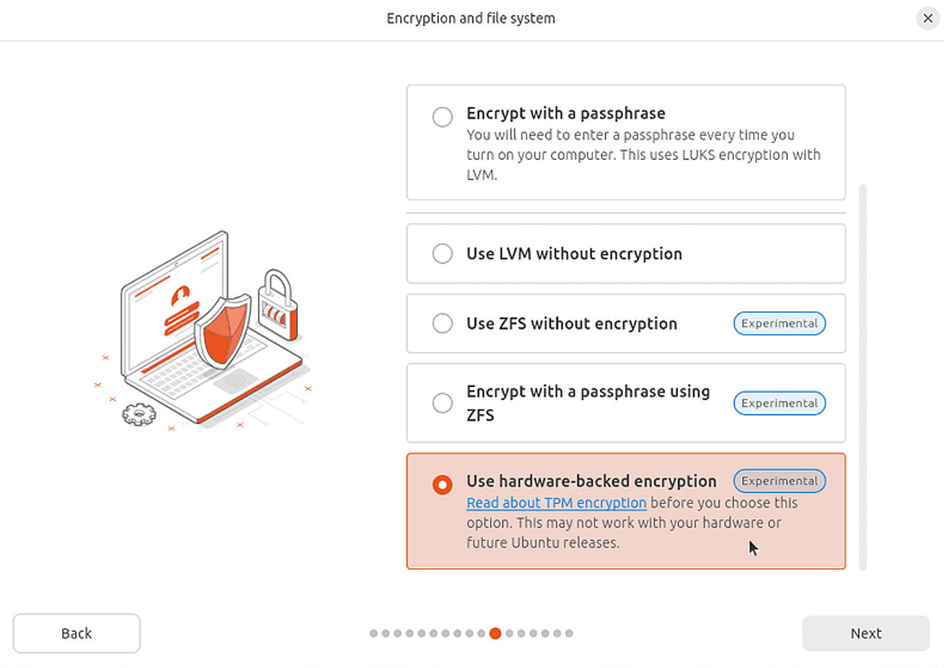 Šifrování disku v Ubuntu 25.10