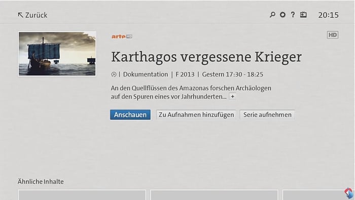 Swisscom TV 2.0 - Replay