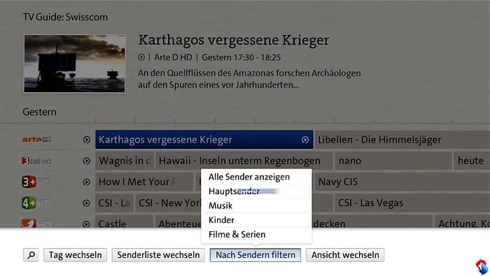 Swisscom TV 2.0 - Replay