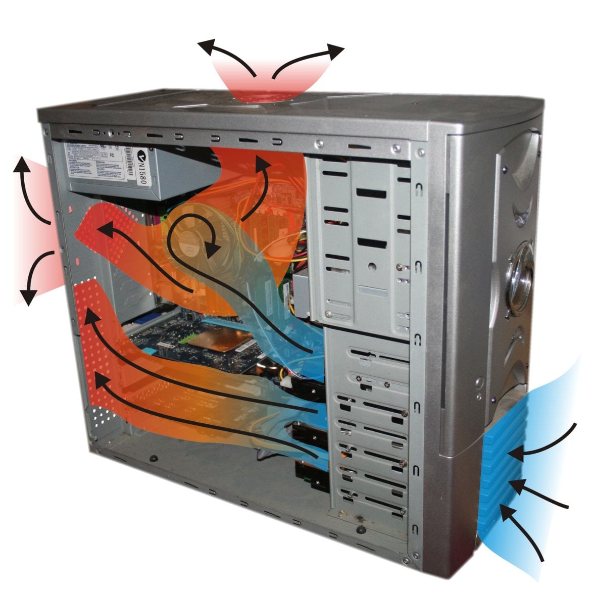 airflow v PC skříni