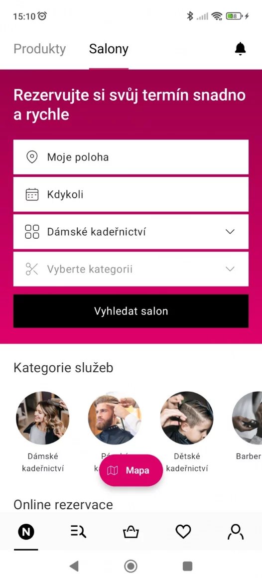 Aplikace Notino - Salony