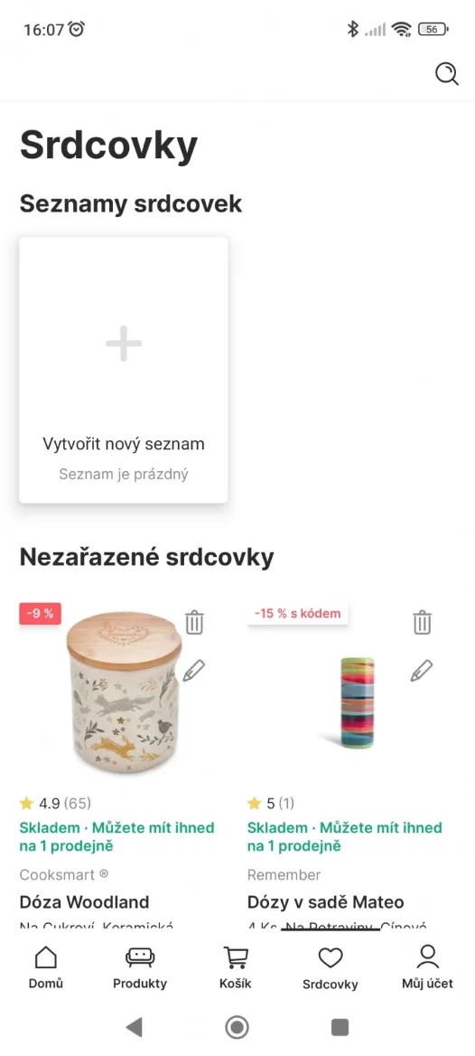 Ukázka aplikací vybraných e-shopů