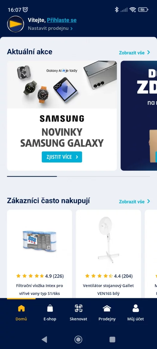 Ukázka aplikací vybraných e-shopů