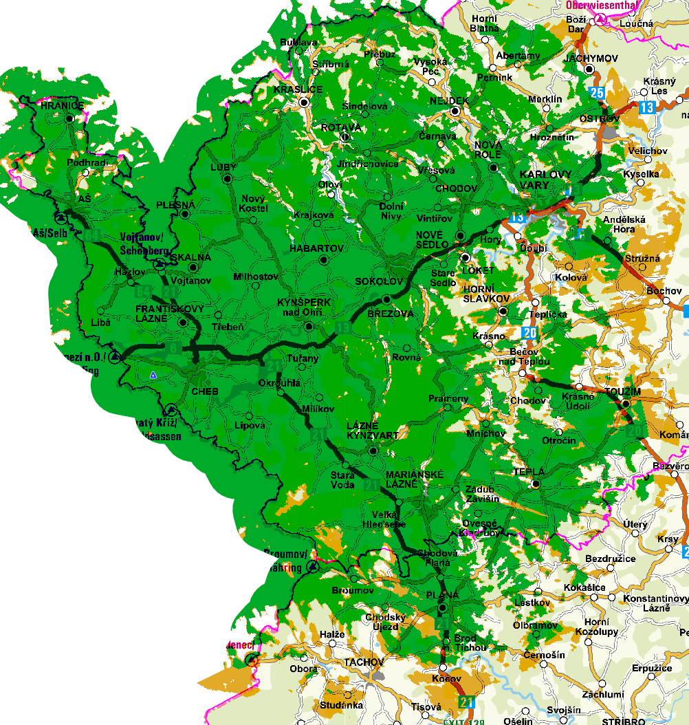 Mapy pokrytí DVB-T2