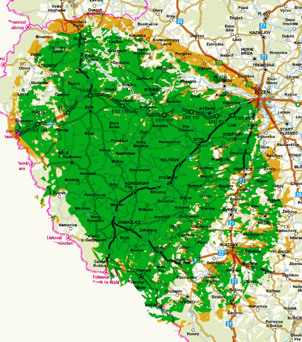 Mapy pokrytí DVB-T2