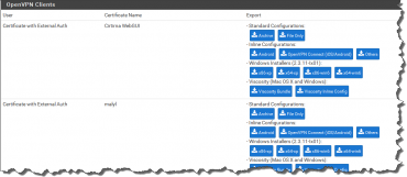 pfSense: OpenVPN export utility