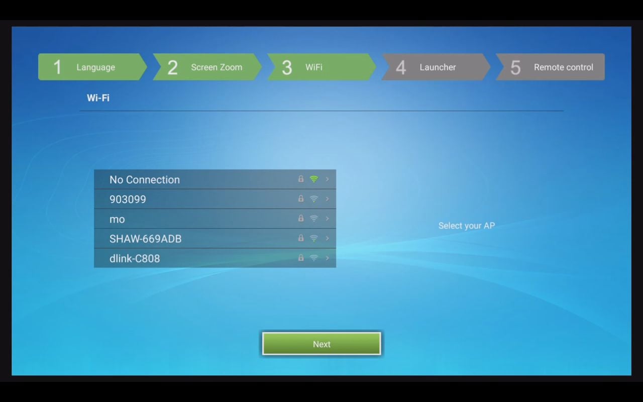 První start a uživatelské prostředí MX9 Pro Mini